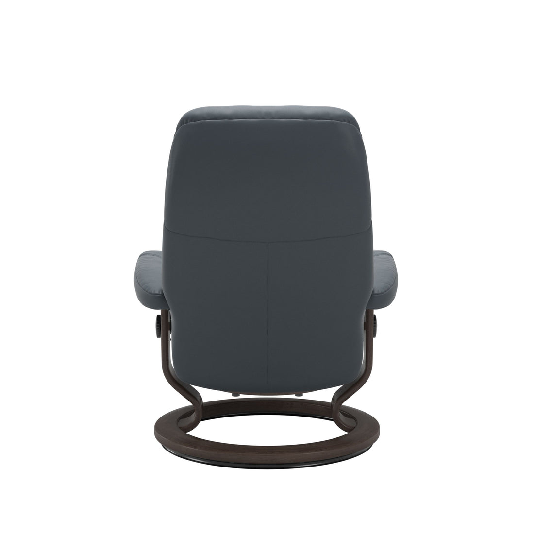 Stressless Consul Recliner Classic Base in Batick Atlantic Blue, Wenge, back view