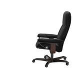Consul - Office Chair - Batick Black - Brown Wood