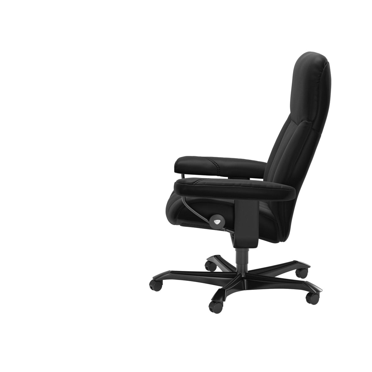 Consul - Office Chair - Batick Black - Black Wood