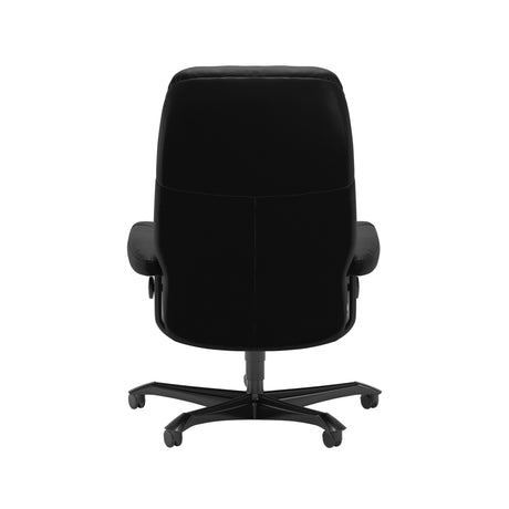 Consul - Office Chair - Batick Black - Black Wood