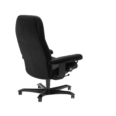 Consul - Office Chair - Batick Black - Black Wood