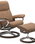 Batick Leather Latte S/M/L & Walnut Base | Stressless Consul Signature Recliner - Promo | Valley Ridge Furniture