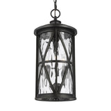 Three Light Outdoor Pendant — 21.38"