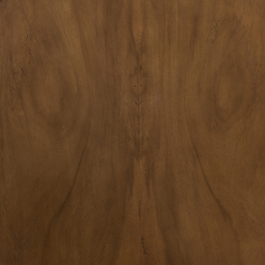 Caramel Guanacaste with Bronzed Iron | Lunas Drum Coffee Table | Valley Ridge Furniture