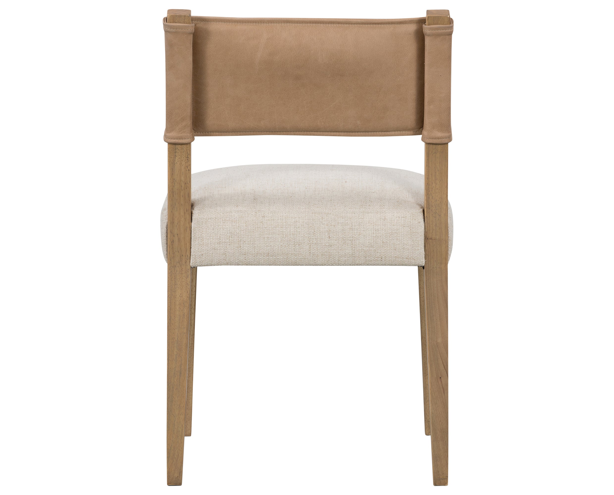 Thames Cream Fabric &amp; Winchester Beige Leather with Burnished Parawood | Ferris Dining Chair | Valley Ridge Furniture