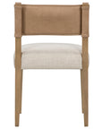 Thames Cream Fabric & Winchester Beige Leather with Burnished Parawood | Ferris Dining Chair | Valley Ridge Furniture