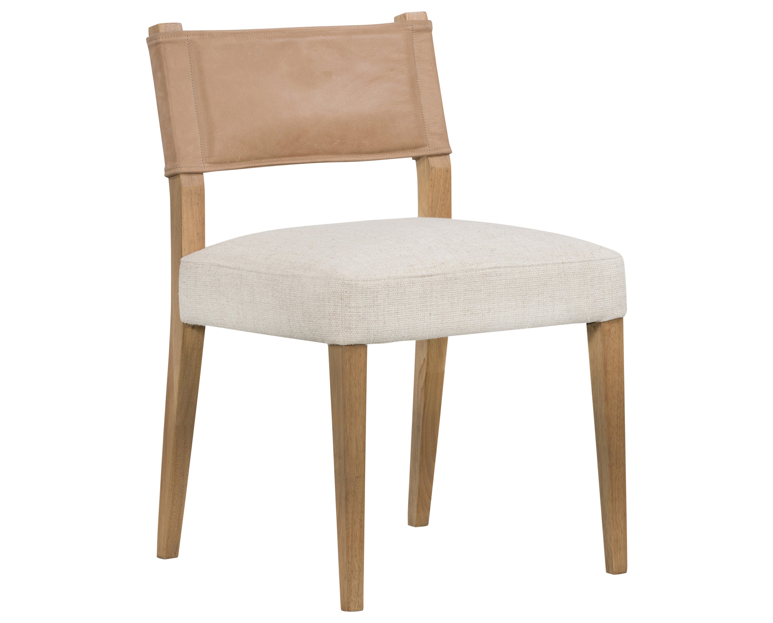 Thames Cream Fabric &amp; Winchester Beige Leather with Burnished Parawood | Ferris Dining Chair | Valley Ridge Furniture