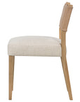 Thames Cream Fabric & Winchester Beige Leather with Burnished Parawood | Ferris Dining Chair | Valley Ridge Furniture
