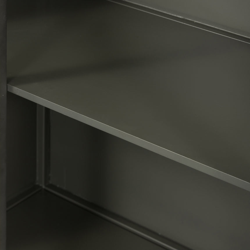 Gunmetal Antimony Iron with Clear Glass | Belmont Cabinet | Valley Ridge Furniture