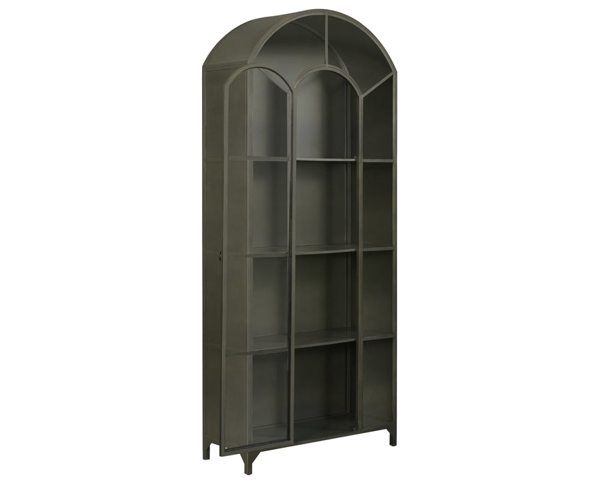 Gunmetal Antimony Iron with Clear Glass | Belmont Cabinet | Valley Ridge Furniture
