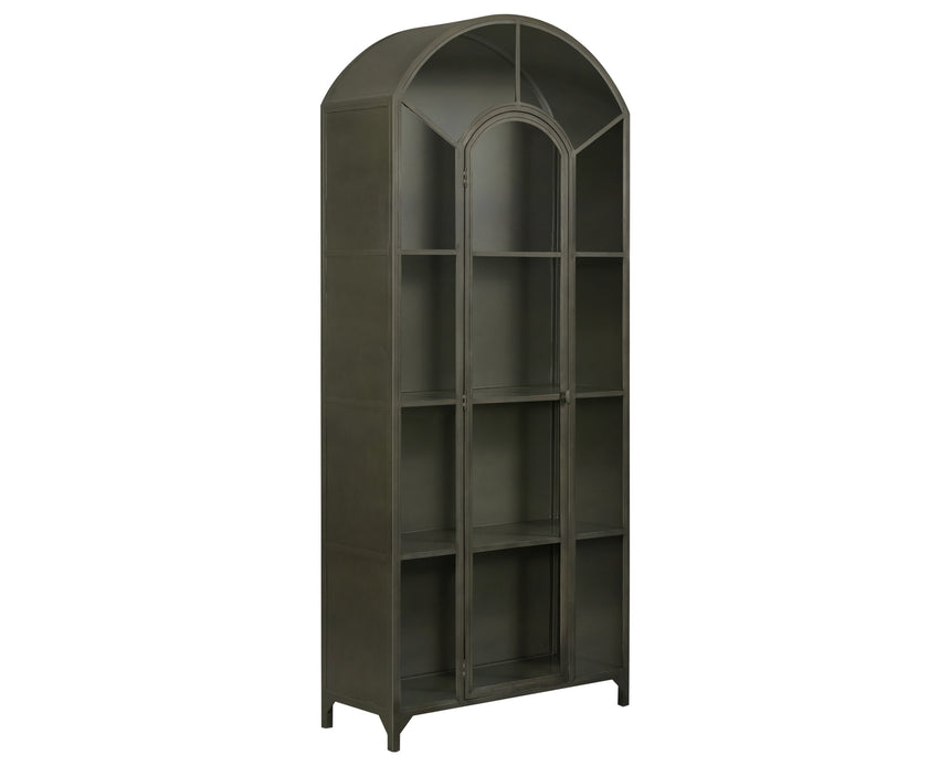 Gunmetal Antimony Iron with Clear Glass | Belmont Cabinet | Valley Ridge Furniture