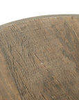 Natural Resawn Oak & Light Cream Shagreen with Natural Solid Oak | Crosby Round Coffee Table | Valley Ridge Furniture