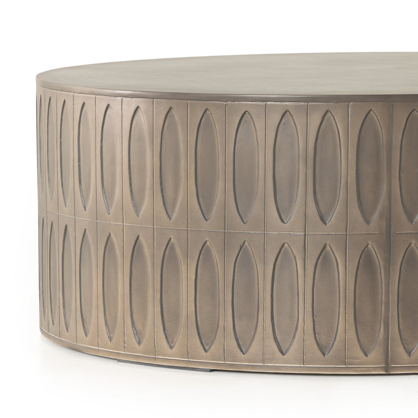 Taupe Concrete | Colorado Drum Coffee Table | Valley Ridge Furniture