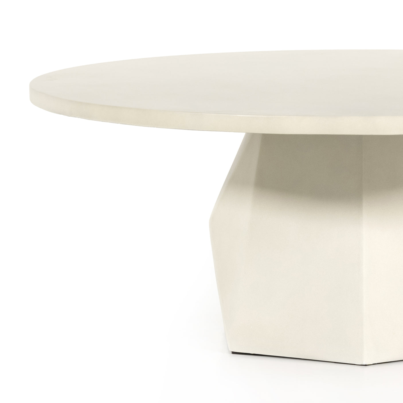 White Concrete | Bowman Outdoor Coffee Table | Valley Ridge Furniture
