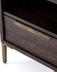Dark Carbon Pine with Antique Brass Iron | Wyeth Nightstand | Valley Ridge Furniture