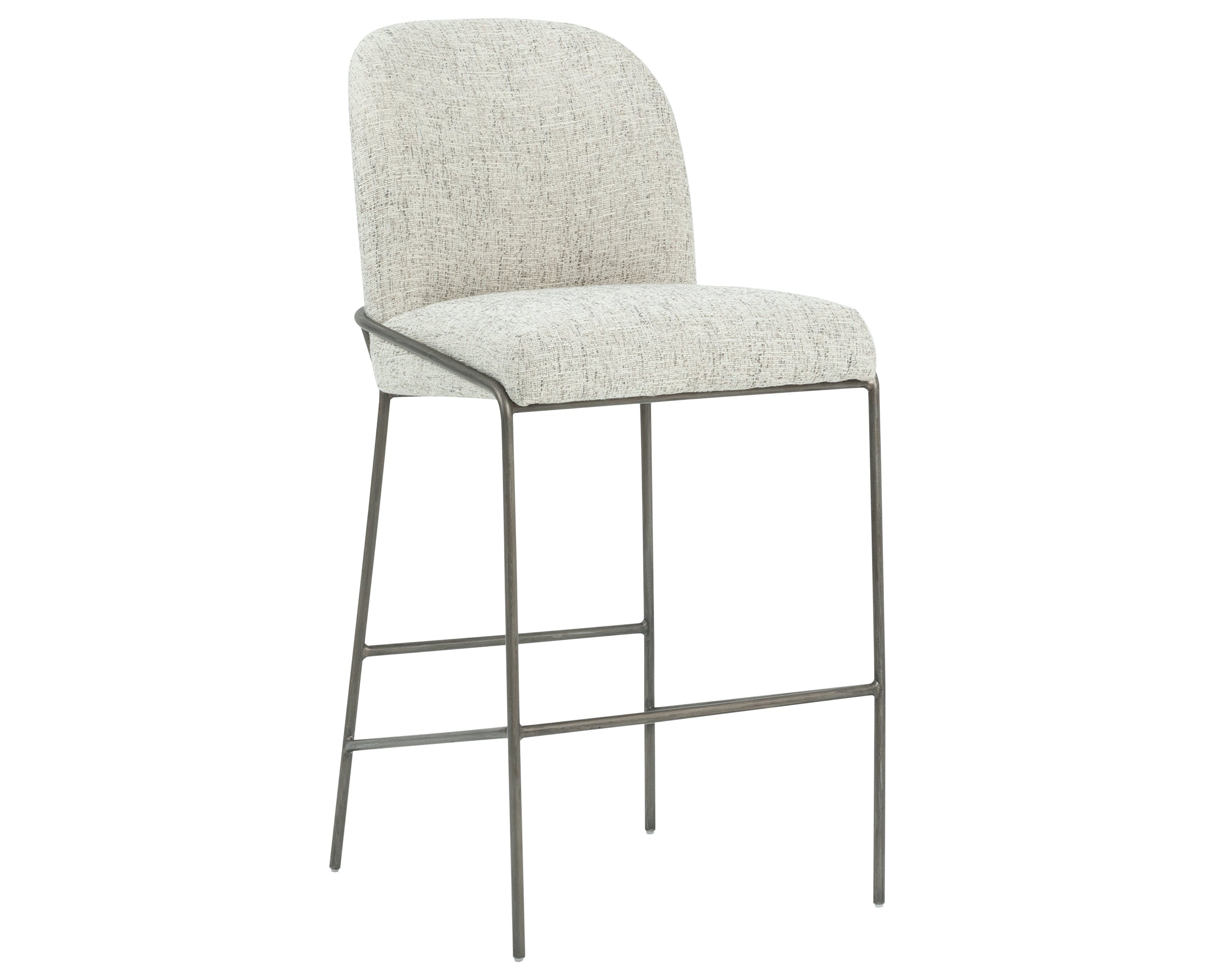 Lyon Pewter Fabric with Brushed Slate Iron (Bar Height) | Astrud Bar/Counter Stool | Valley Ridge Furniture
