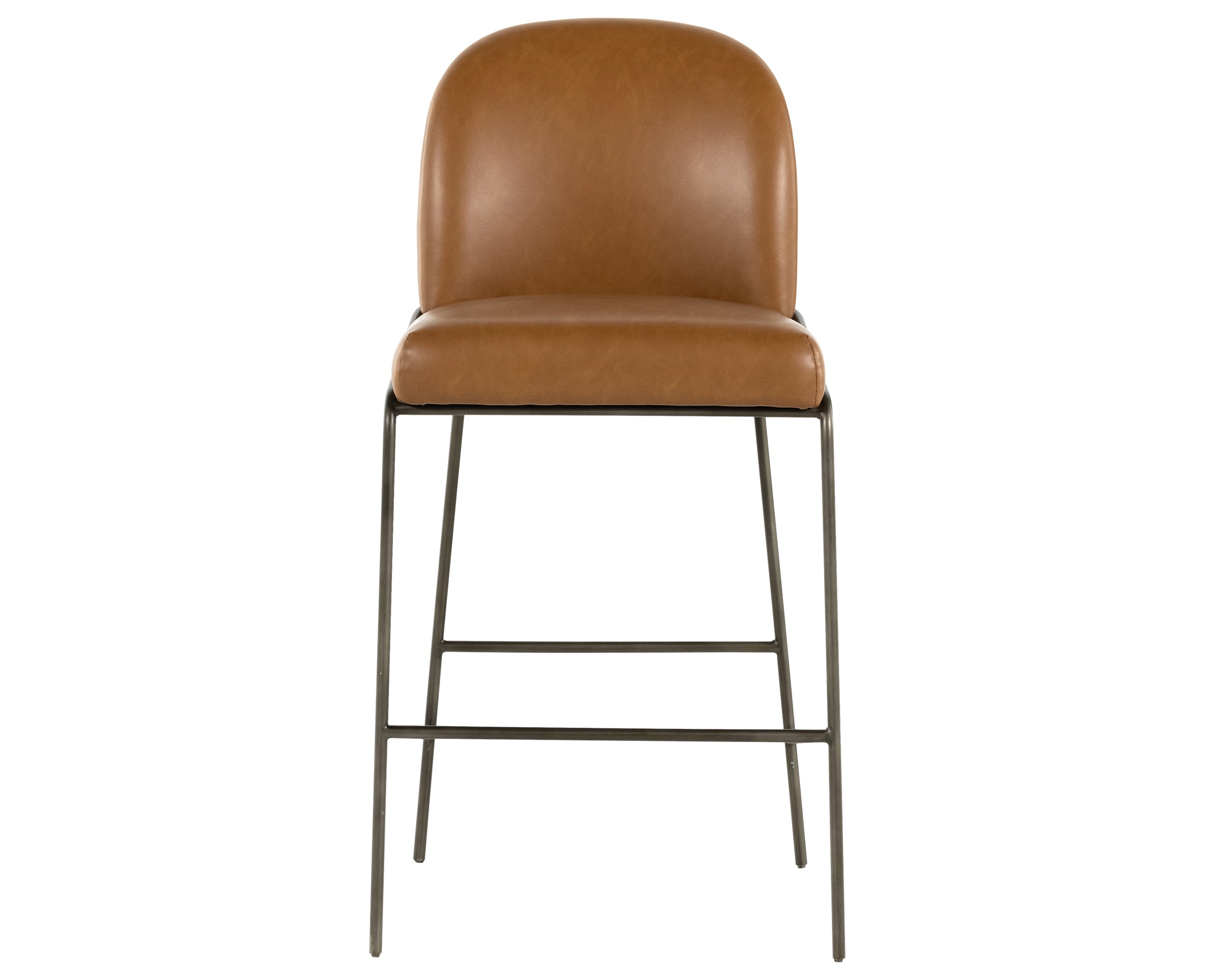 Sierra Butterscotch Faux Leather with Brushed Slate Iron (Bar Height) | Astrud Bar/Counter Stool | Valley Ridge Furniture