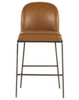 Sierra Butterscotch Faux Leather with Brushed Slate Iron (Bar Height) | Astrud Bar/Counter Stool | Valley Ridge Furniture