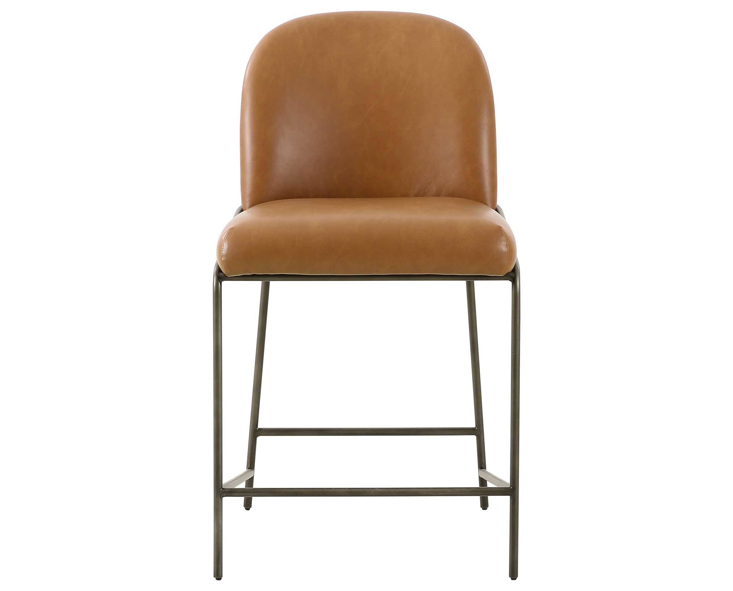 Sierra Butterscotch Faux Leather with Brushed Slate Iron (Counter Height) | Astrud Bar/Counter Stool | Valley Ridge Furniture