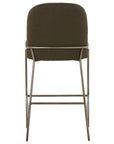 Fiqa Boucle Olive Fabric with Brushed Slate Iron (Bar Height) | Astrud Bar/Counter Stool | Valley Ridge Furniture