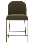 Fiqa Boucle Olive Fabric with Brushed Slate Iron (Counter Height) | Astrud Bar/Counter Stool | Valley Ridge Furniture