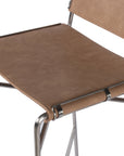 Sierra Nude Faux Leather with Brushed Stainless Steel (Bar Height) | Wharton Bar/Counter Stool | Valley Ridge Furniture