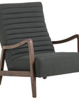 Fiqa Boucle Charcoal Fabric with Terra Brown Ash | Chance Chair | Valley Ridge Furniture