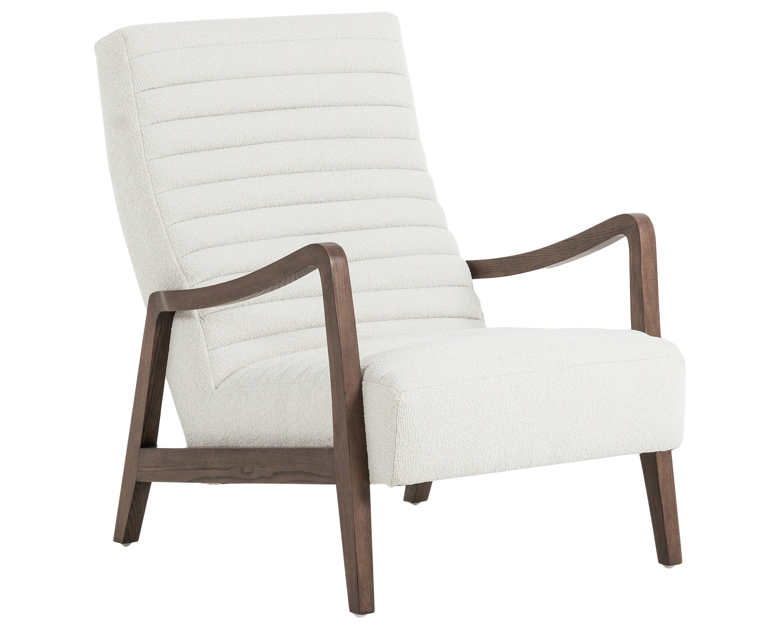 Fiqa Boucle Natural Fabric with Terra Brown Ash | Chance Chair | Valley Ridge Furniture
