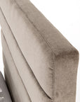 Sage Worn Velvet Fabric with Almond Parawood (King Size) | Daphne Bed | Valley Ridge Furniture