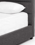 San Remo Ash Fabric with Almond Parawood (Queen Size) | Daphne Bed | Valley Ridge Furniture