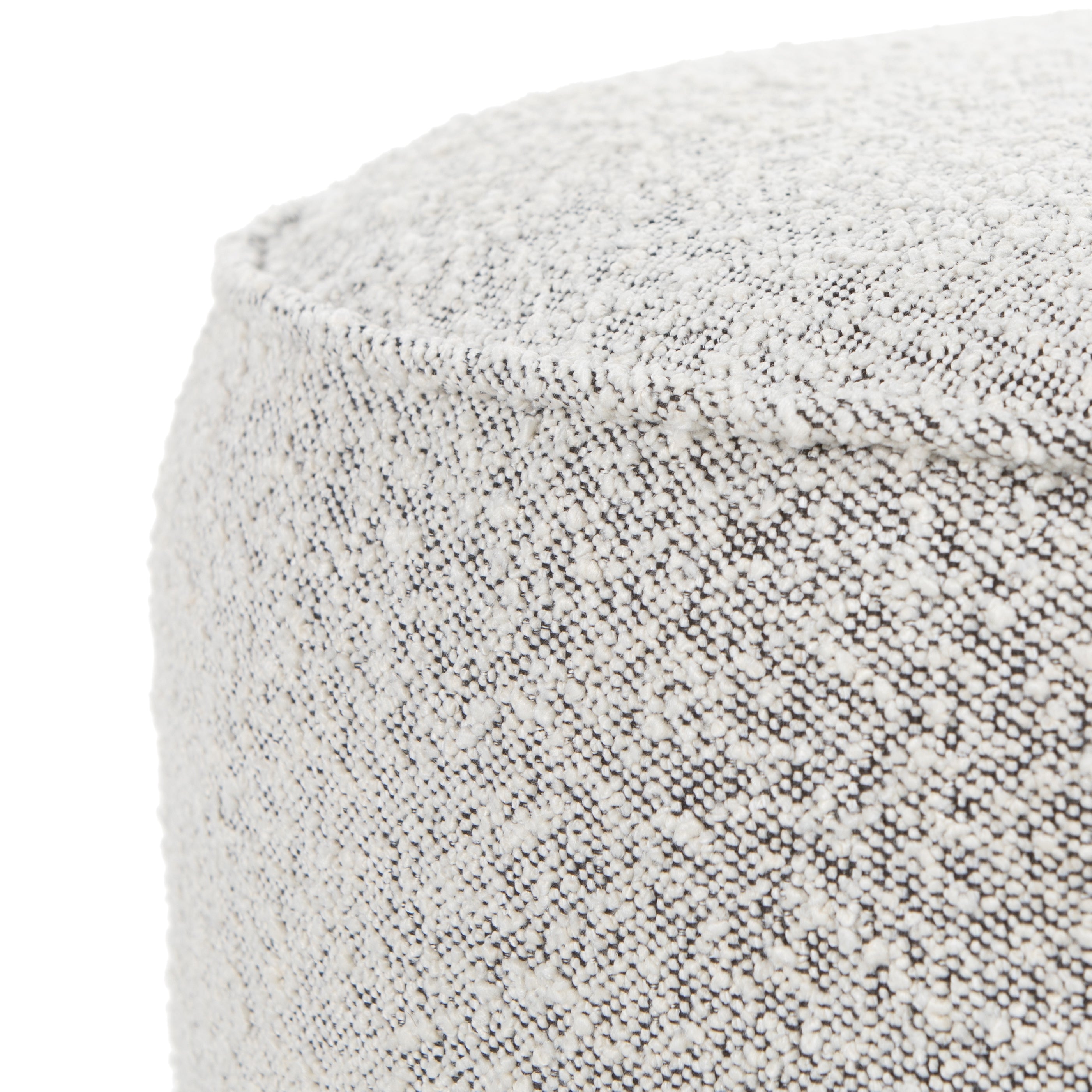 Knoll Domino Fabric &amp; Brushed Ebony Parawood | Sinclair Round Ottoman | Valley Ridge Furniture