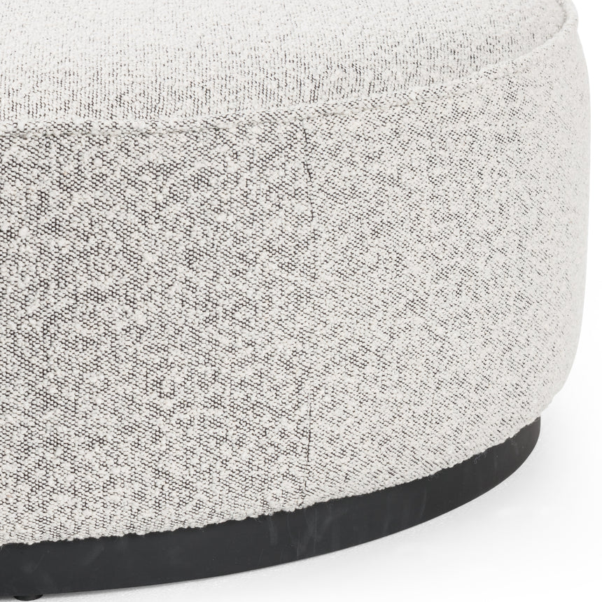 Knoll Domino Fabric with Brushed Ebony Parawood | Sinclair Large Round Ottoman | Valley Ridge Furniture