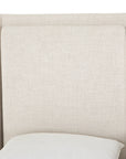 Dover Crescent Fabric with Distressed Natural Parawood (King Size) | Potter Bed | Valley Ridge Furniture