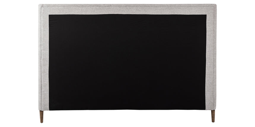 Manor Grey Fabric with Distressed Natural Parawood (King Size) | Potter Bed | Valley Ridge Furniture