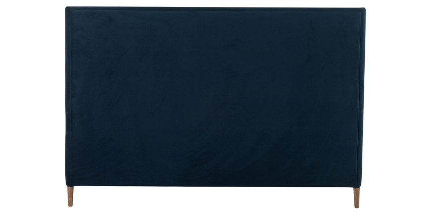 Modern Velvet Ink Fabric with Distressed Natural Parawood (King Size) | Potter Bed | Valley Ridge Furniture
