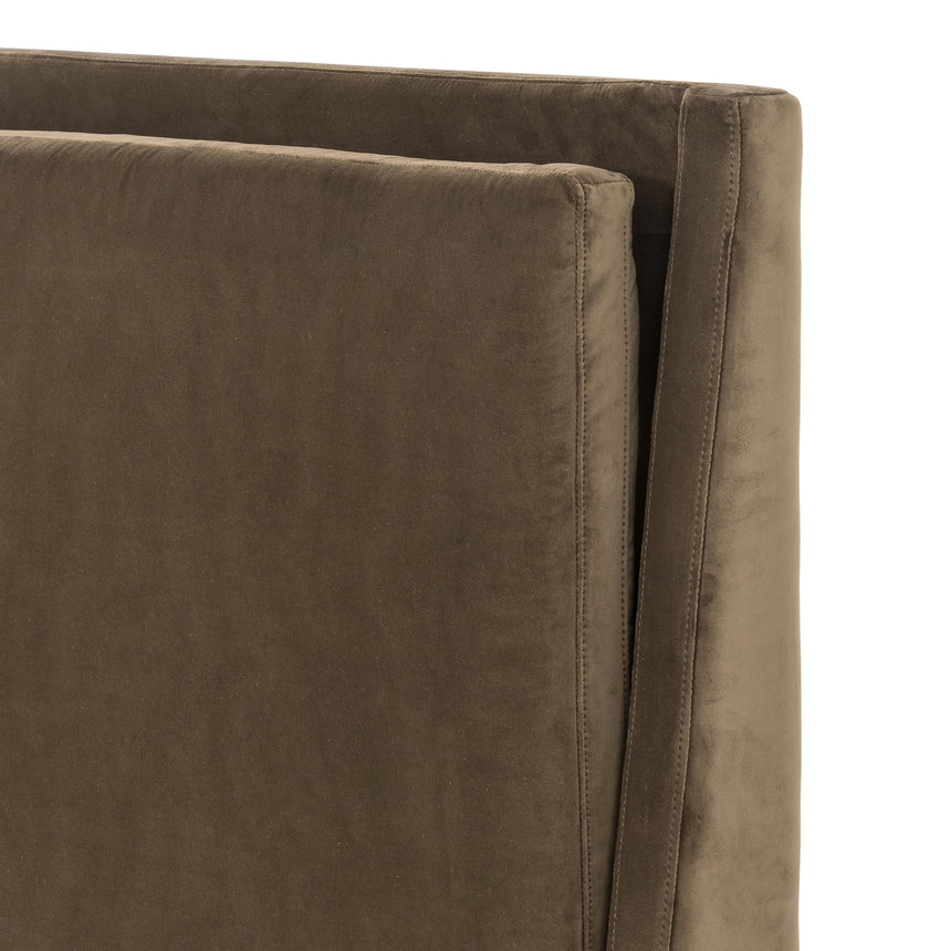 Surrey Olive Fabric with Burnt Oak (King Size) | Potter Bed | Valley Ridge Furniture