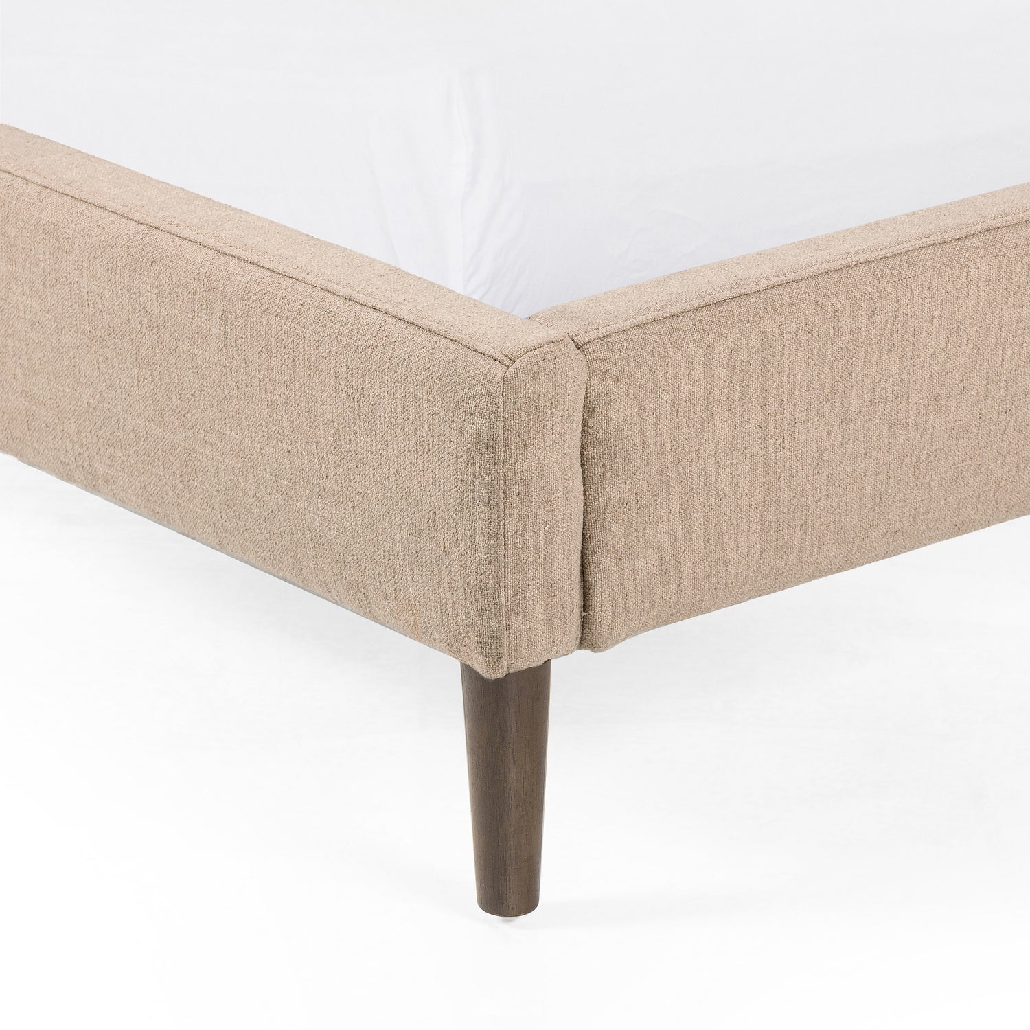 Antwerp Taupe Fabric with Burnt Oak (King Size) | Potter Bed | Valley Ridge Furniture