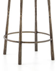 Antique Brass Iron with Hammered Aged Brass Iron (Counter Height) | Westwood Bar/Counter Stool | Valley Ridge Furniture