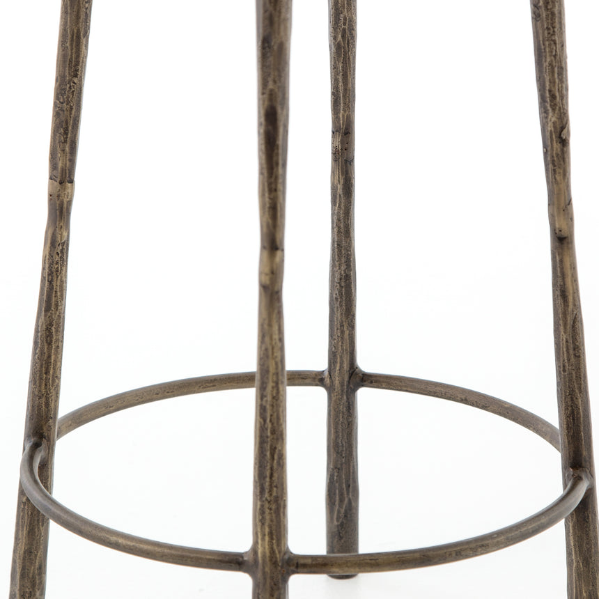 Antique Brass Iron with Hammered Aged Brass Iron (Counter Height) | Westwood Bar/Counter Stool | Valley Ridge Furniture