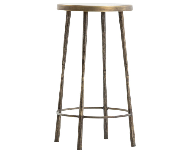Antique Brass Iron with Hammered Aged Brass Iron (Counter Height) | Westwood Bar/Counter Stool | Valley Ridge Furniture