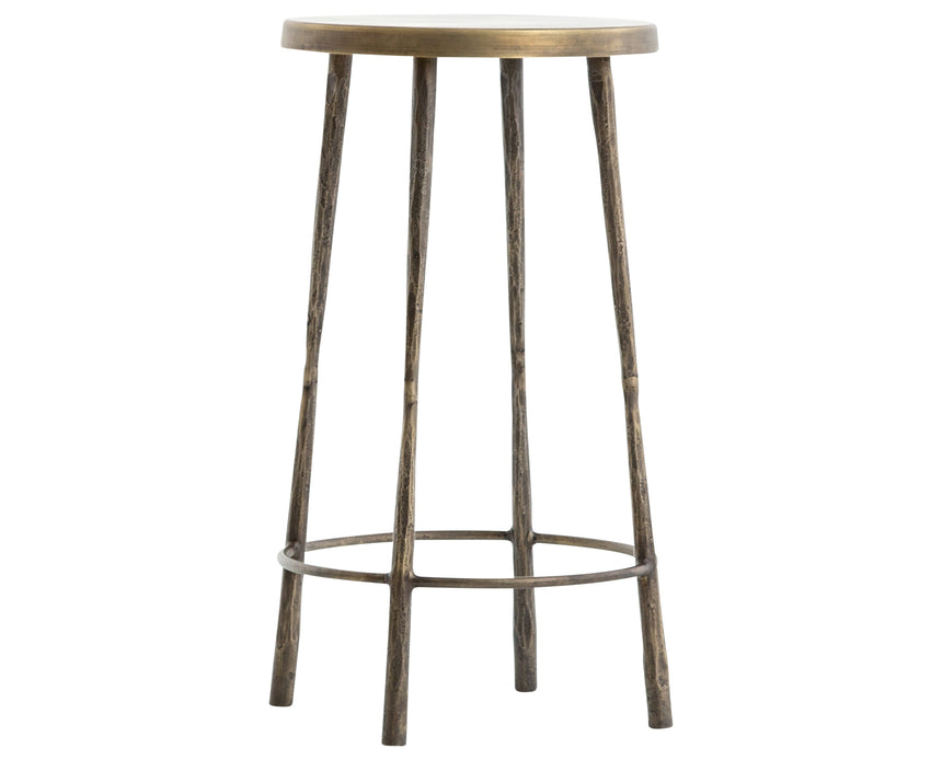 Antique Brass Iron with Hammered Aged Brass Iron (Counter Height) | Westwood Bar/Counter Stool | Valley Ridge Furniture