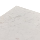 Polished White Marble with Matte Black Iron | Olivia Square Coffee Table | Valley Ridge Furniture