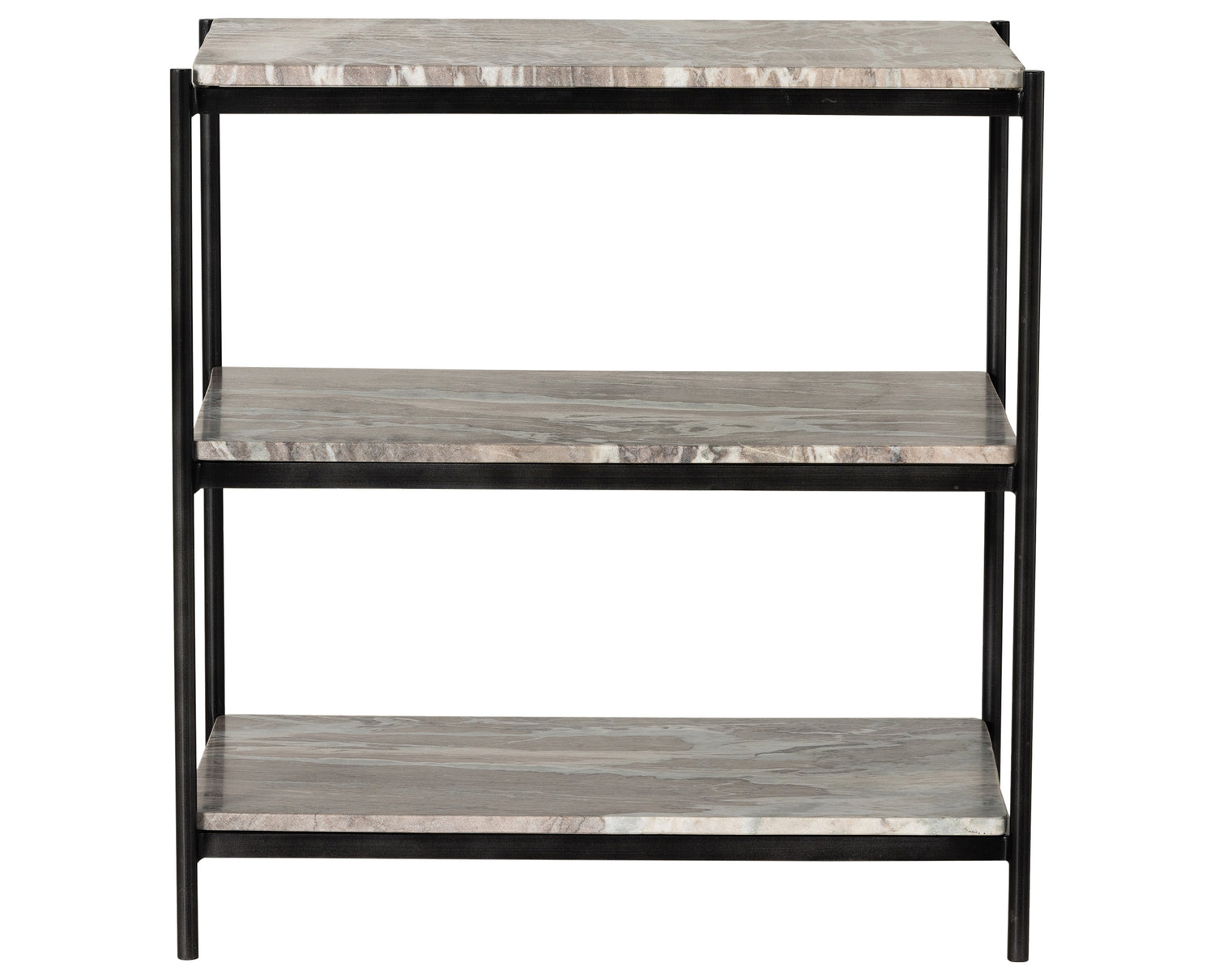 Canyon Marble with Hammered Grey Iron w/Clear Powder Coat | Felix Nightstand | Valley Ridge Furniture