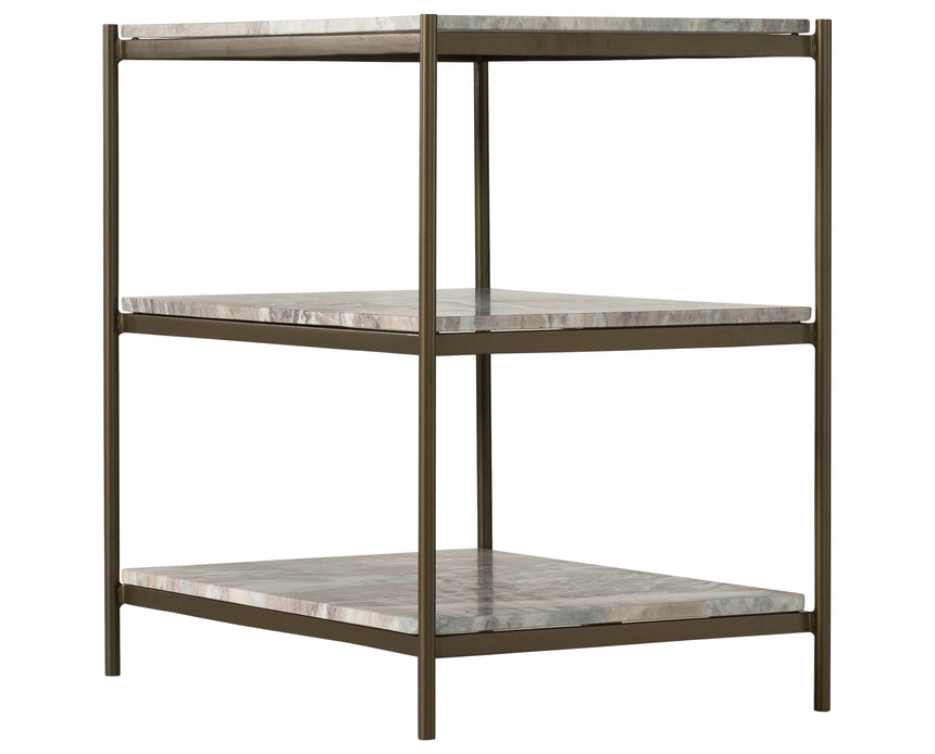 Canyon Marble with Antique Brass Iron | Felix Nightstand | Valley Ridge Furniture