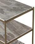 Canyon Marble with Antique Brass Iron | Felix Nightstand | Valley Ridge Furniture
