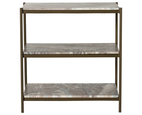 Canyon Marble with Antique Brass Iron | Felix Nightstand | Valley Ridge Furniture