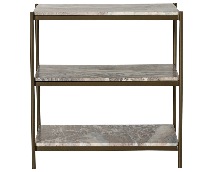 Canyon Marble with Antique Brass Iron | Felix Nightstand | Valley Ridge Furniture