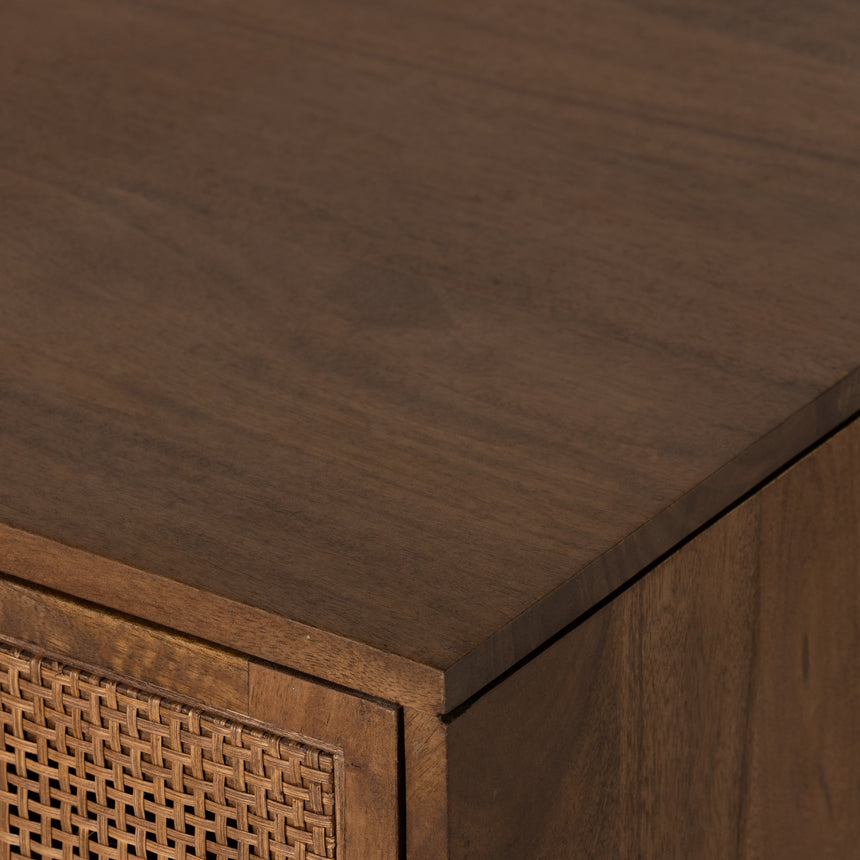 Brown Wash Mango & Brown Cane with Charcoal Grey Iron | Carmel Sideboard | Valley Ridge Furniture
