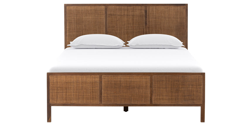 Brown Wash Mango with Brown Cane (King Size) | Sydney Bed | Valley Ridge Furniture