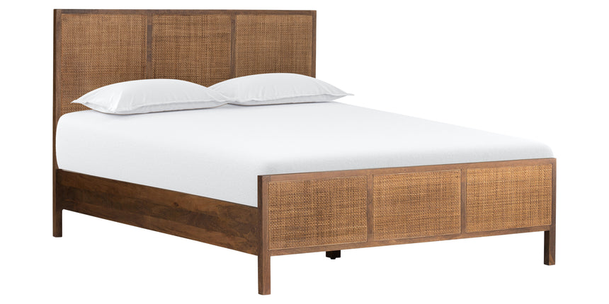 Brown Wash Mango with Brown Cane (King Size) | Sydney Bed | Valley Ridge Furniture